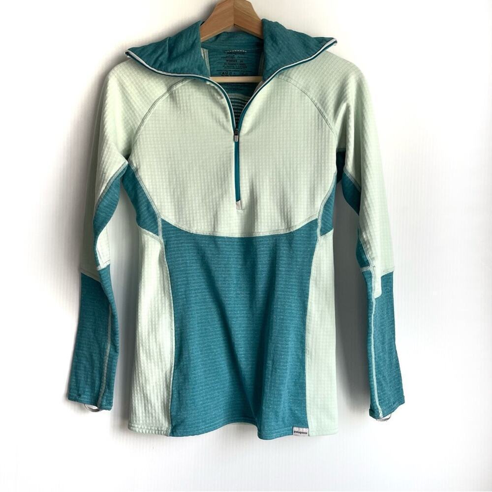 Patagonia Capilene 4 Pro Zip attic mint long sleeve 1/2 zip sz XS extra small